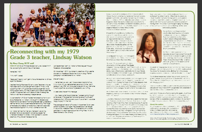 Reconnecting with my Grade 3 teacher